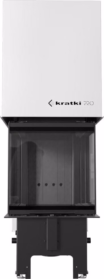 Inserto per caminetto KRATKI REGNOR 500/500 7 kW Ø 200 3 lati vetro rivestimento nero