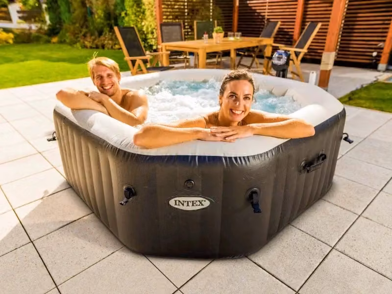 Idromassaggio gonfiabile Intex PureSpa DeLuxe HWS 800 grigio – 2