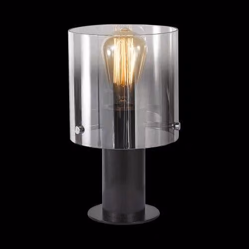 Lampada da tavolo MOXIE max. 40W, nero/fumo, Ø: 15 H: 26 cm, con interruttore a cavo, presa E27