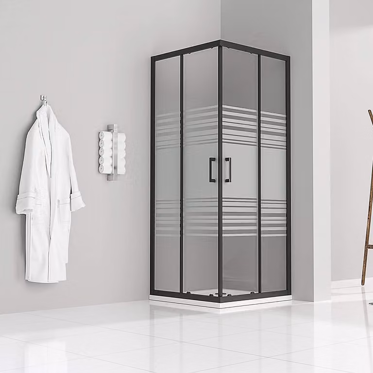 cabina doccia i-flair ad ante scorrevoli 75x75x180 cm in vetro di sicurezza 6 mm parzialmente satinato - DK79