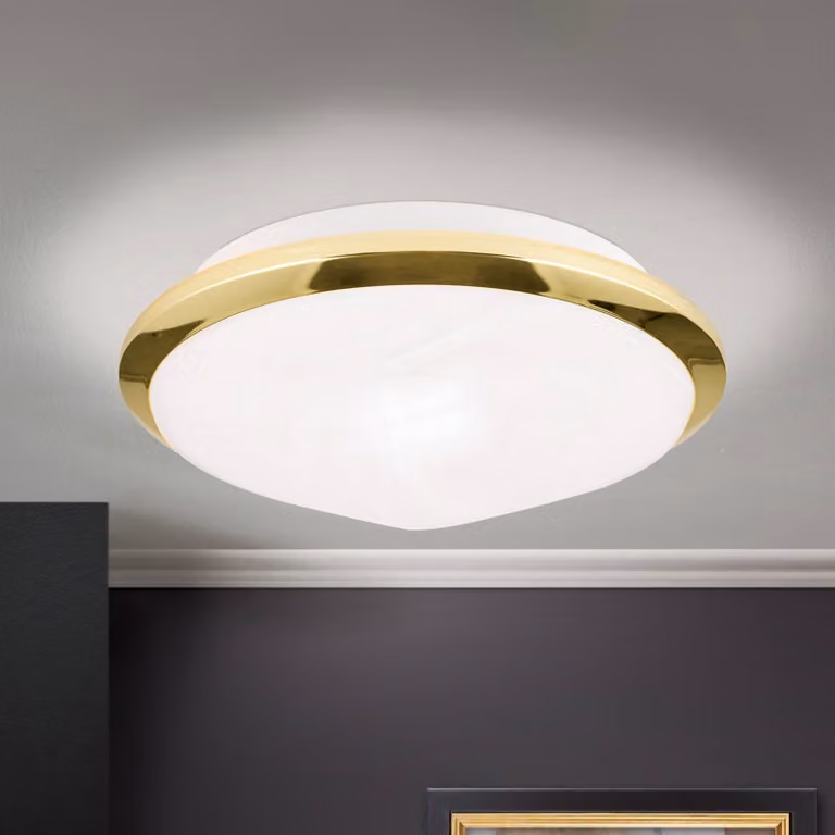ORION Plafoniera soffitto CORELLA, dimmerabile, Ottone / Oro, Soggiorno / Sala da pranzo, Metallo, Plafoniera