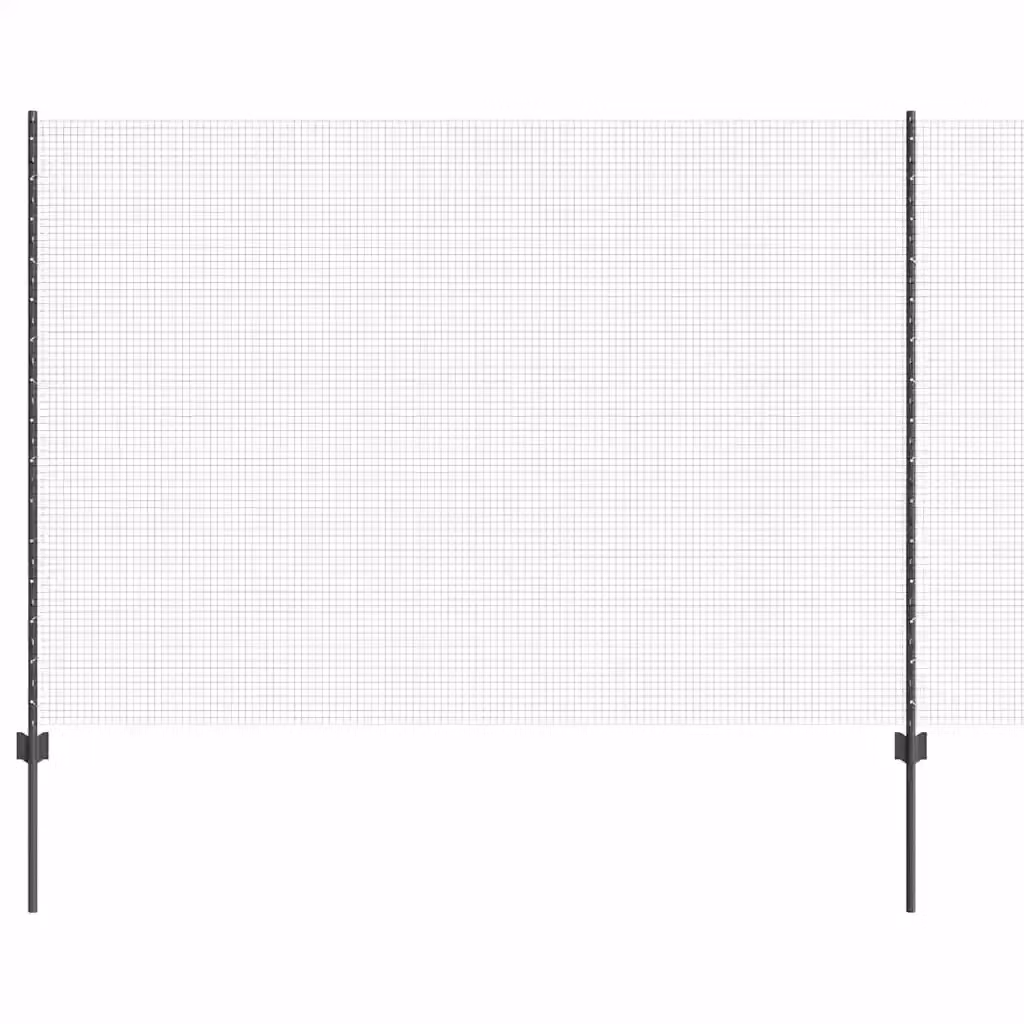 Recinzione in rete saldata con pali vidaxl, Grigio, L: 25 m, H: 1,5 m – 2