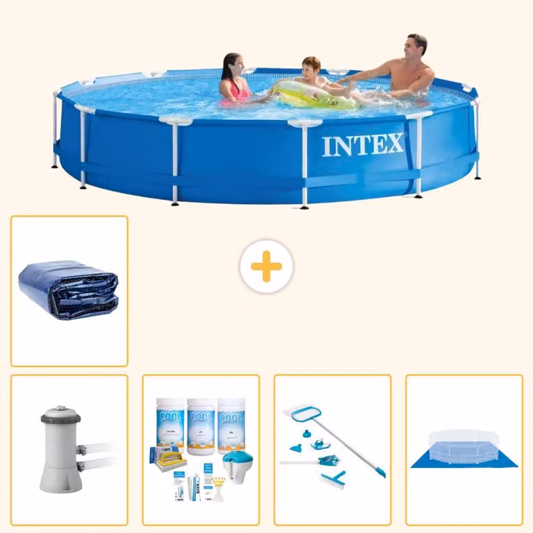 Piscina fuori terra a struttura - 366x76 cm - 6 pezzi - Modello S20482