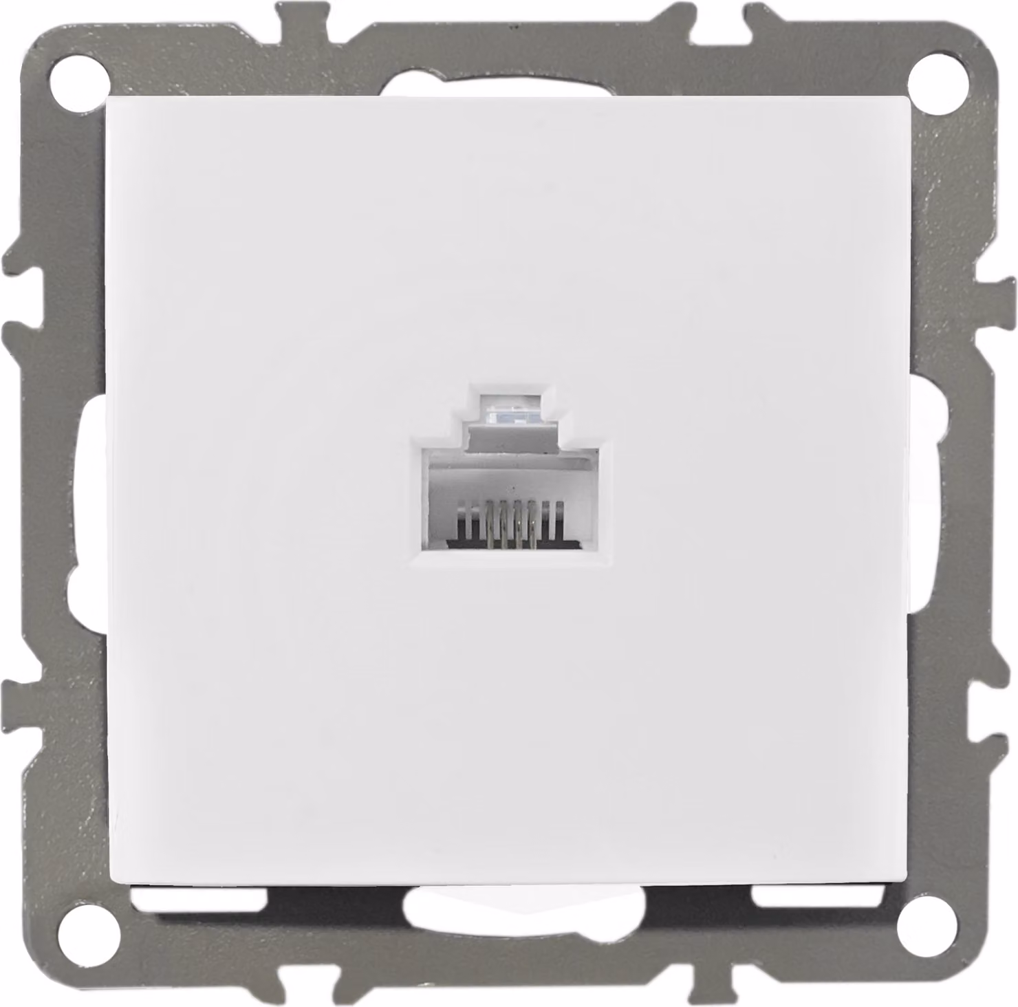 Prese telefonica RJ11, modello QUADRA, colore bianco