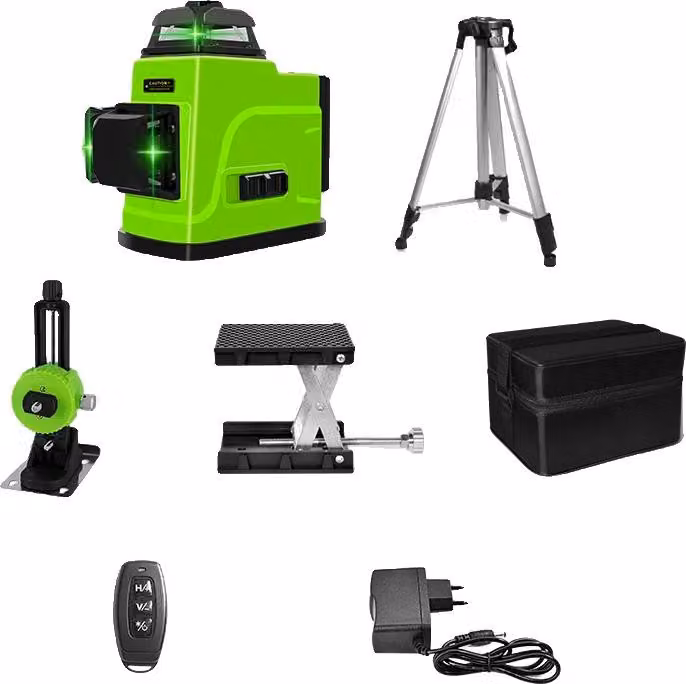 Livella laser, 12 linee, raggio verde, autolivellante, IE12G H15