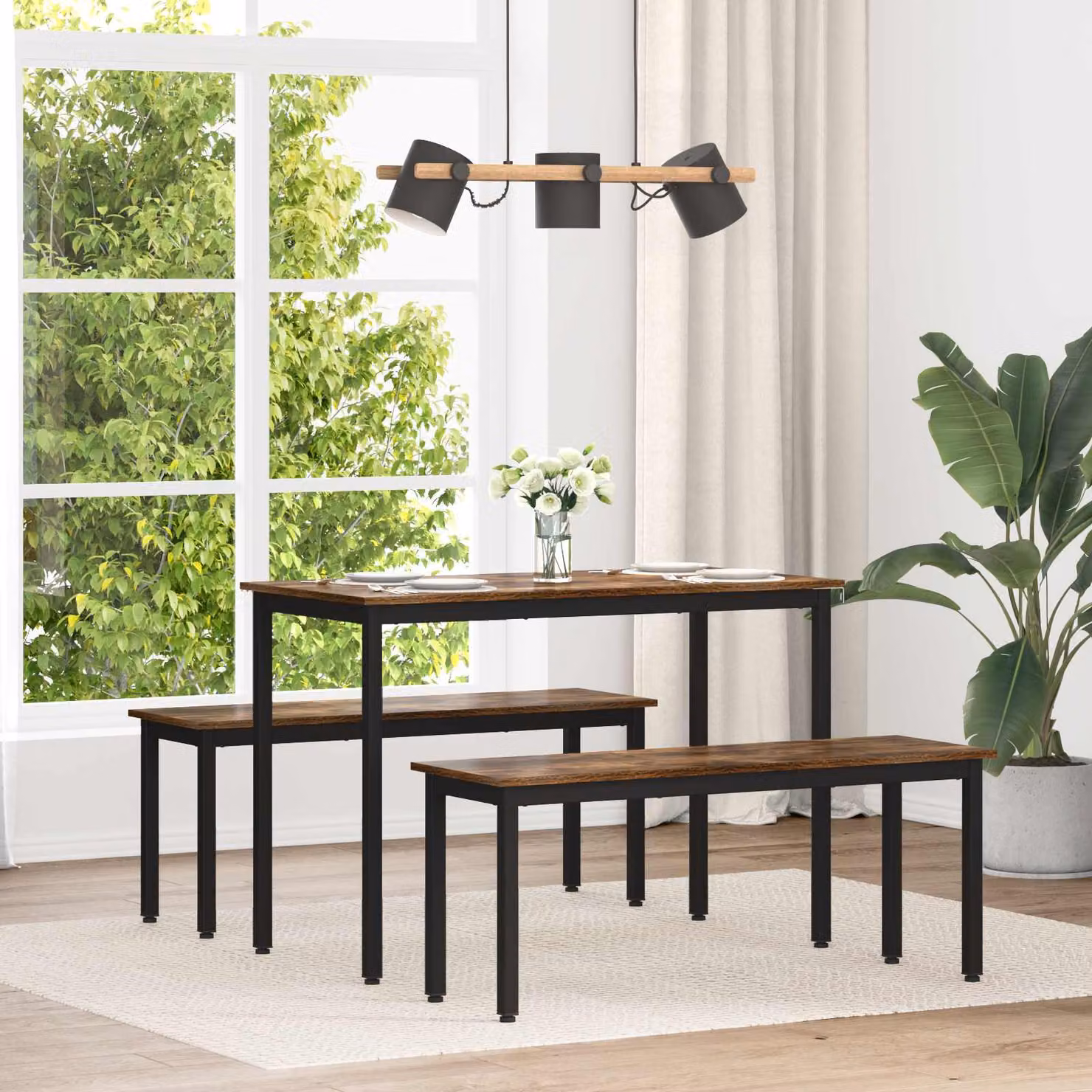 vidaXL Tavoli da pranzo 110 x 55 x 75 cm Legno ingegnerizzato