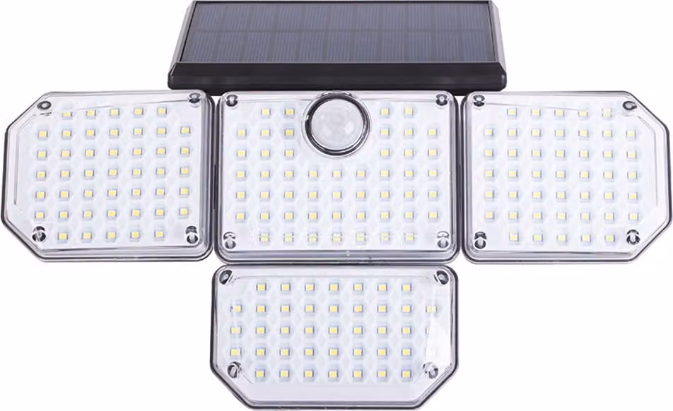 Verk 12322 Illuminazione solare 181 LED con sensore PIR di movimento/ crepuscolo, IP65, 2400mAh 3,7V