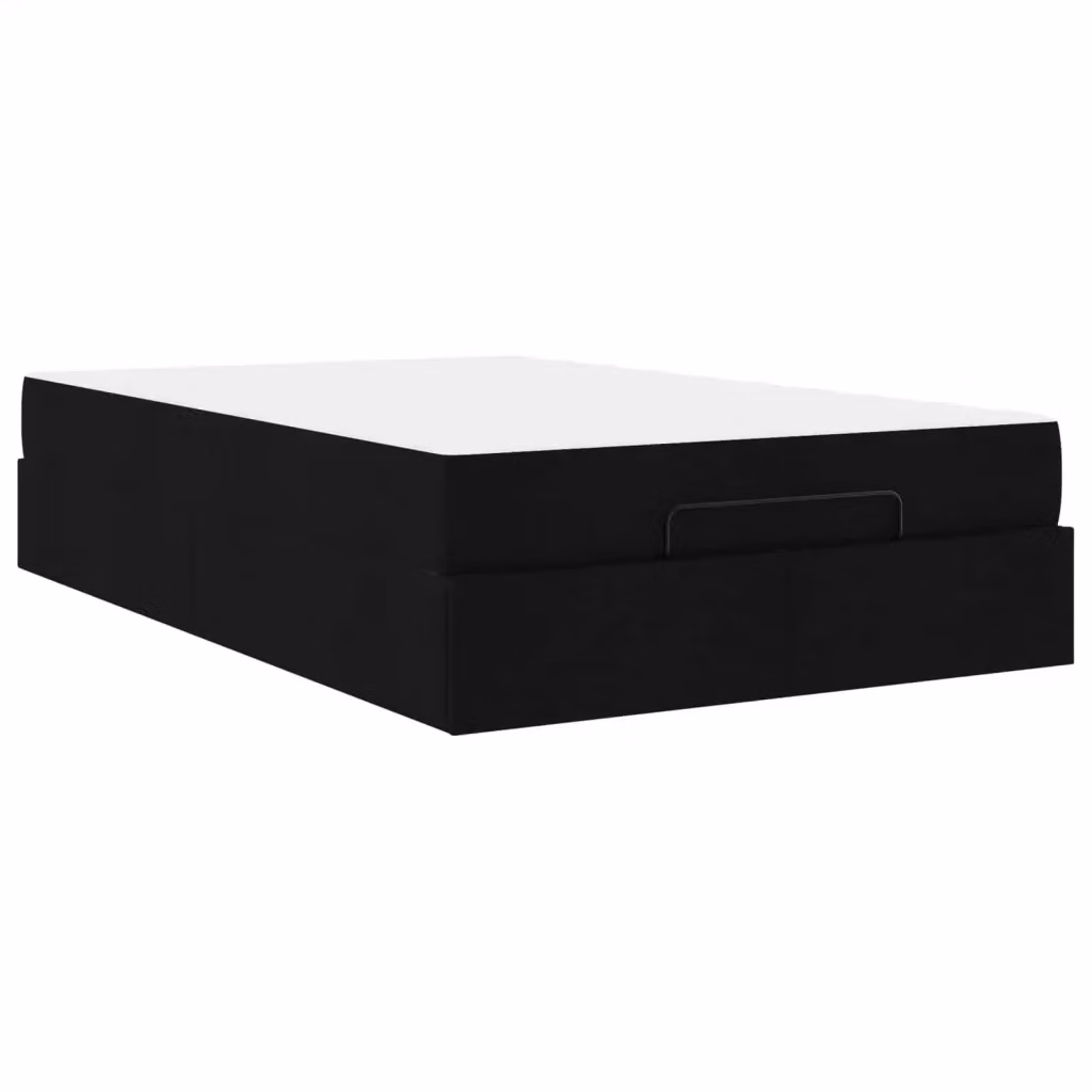 Letto con struttura imbottita e materasso in schiuma vidaXL Nero L: 120 cm, P: 200 cm, H: 43,5 cm – 2