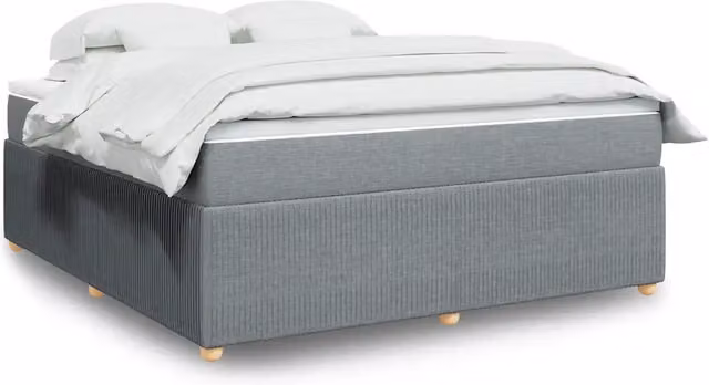 Giroletto a Molle con Materasso Grigio Chiaro180x200 cm Tessuto 3285588