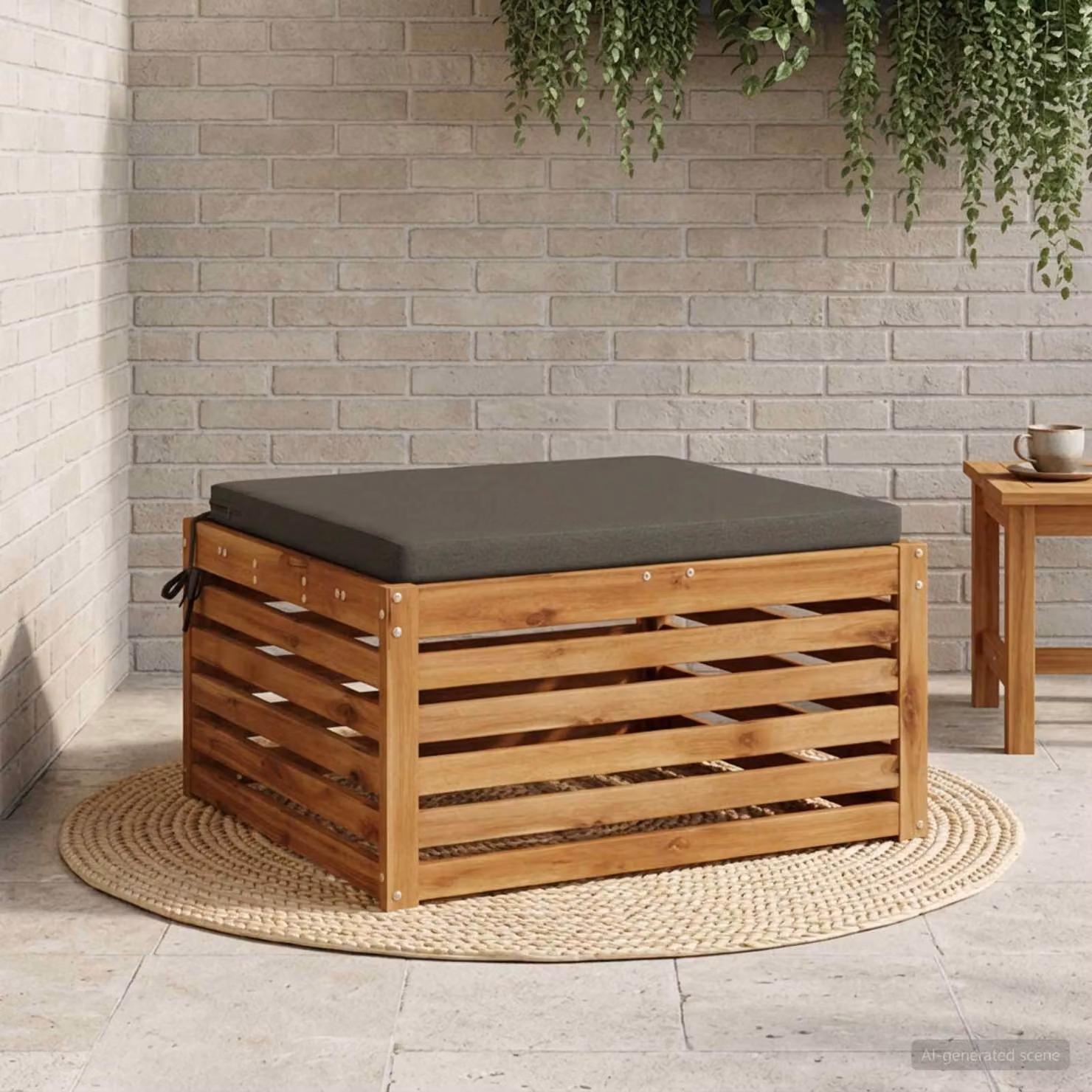 Cuscino per sedia vidaXL SOEST in poliestere con rivestimento lavabile e resistente ai raggi UV, colore grigio antracite