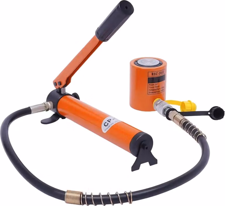 Pompa idraulica manuale - CP-180 - Cilindro idraulico 20 t - Corsa 1,3 cm - Portatile Manuale - Rosa