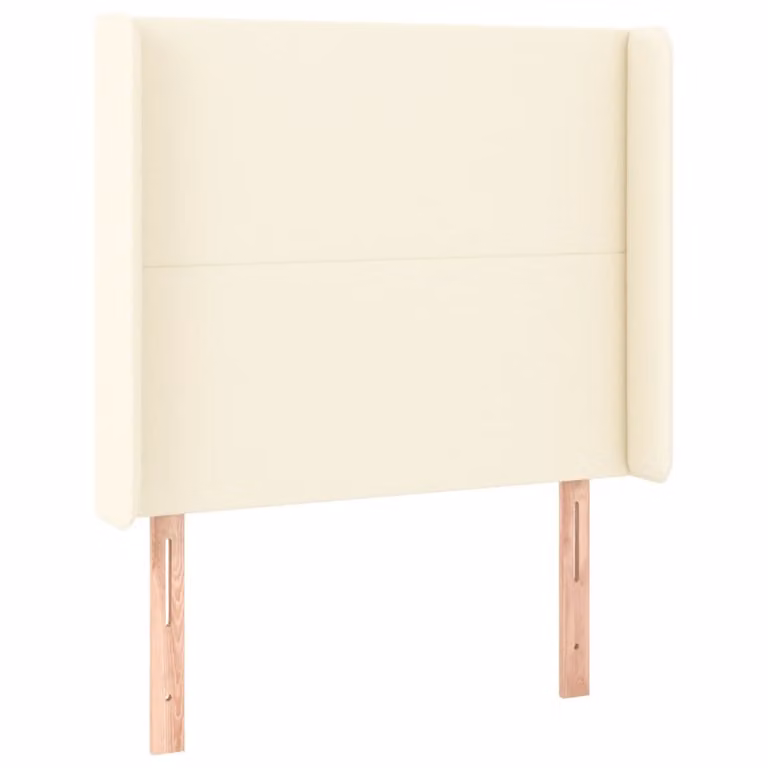 Testiera ad Orecchio Crema 93x16x118/128 cm in Pelle finta