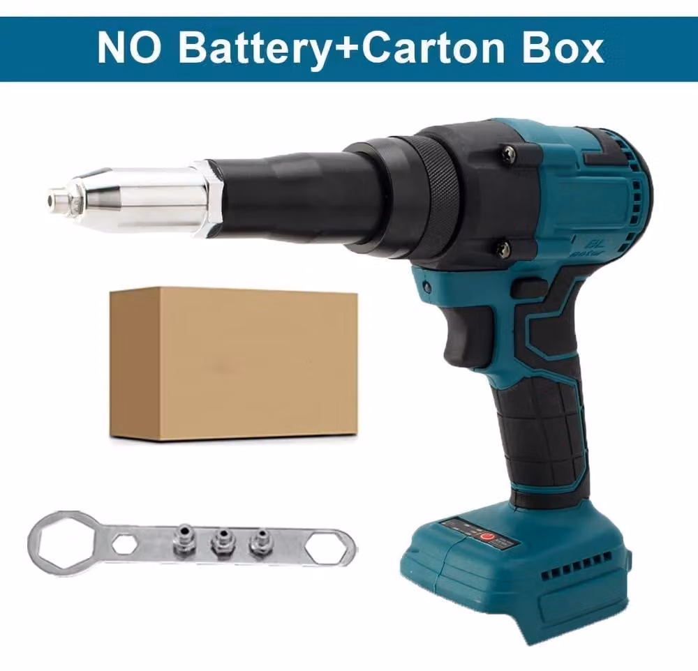 Pistola elettrica per graffette - Accessorio per avvitatori senza spazzole per inserti filettati - 2,4–4,8 mm - Automatica - Dispositivo portatile - Senza batteria e caricabatterie