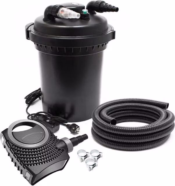 Kit per laghetto da 12000 litri luce UVC da 11 watt pompa da 6000 l/h tubo da 5 m kit di filtrazione 16_0001956