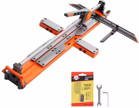 Tagliapiastrelle Manuale VEVOR Arancione con Disco in Carburo di Tungsteno e Base a Molla per Ceramica e Pavimenti