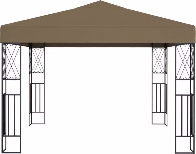 Gazebo 3x3 m Grigio Talpa in Tessuto 312269