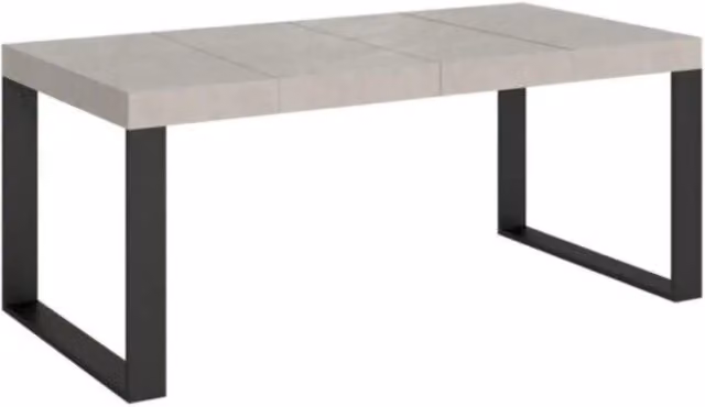 Tavolo allungabile Itamoby Tecno Premium cashmere con gambe antracite L: 140-400 cm, P: 90 cm