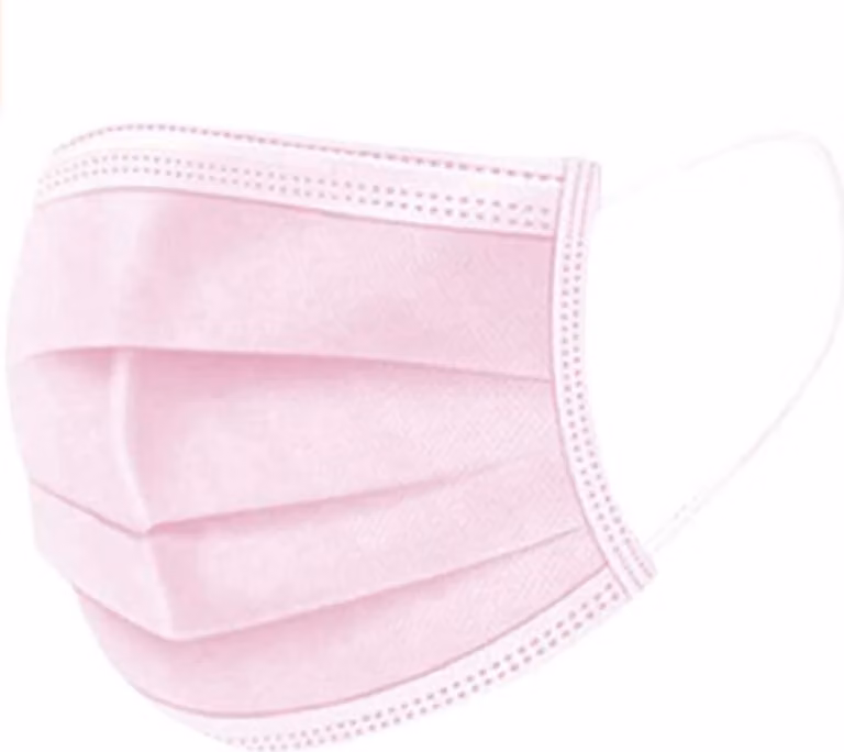 50x maschera protettiva maschera facciale maschera monouso maschera facciale 3 strati in tessuto non tessuto rosa