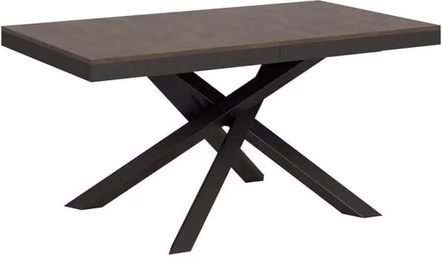 Tavolo allungabile Itamoby Volantis Evolution colore noce con telaio e gambe antracite L: 160-420 cm, P: 90 cm