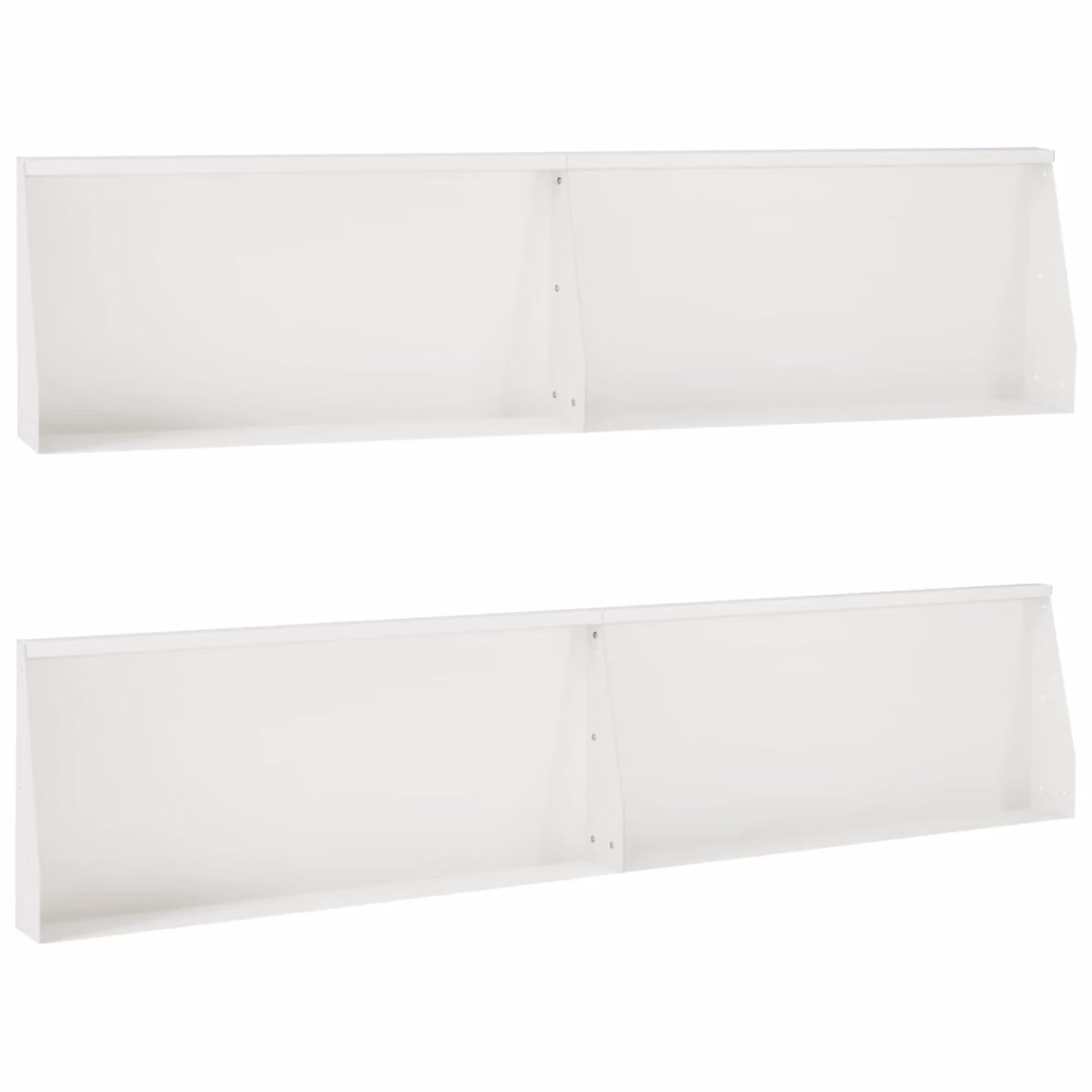 Set di 4 pezzi di aiuole rialzate vidaXL in acciaio bianco per giardino ornamentale, L: 100 cm, H: 50 cm, P: 12 cm