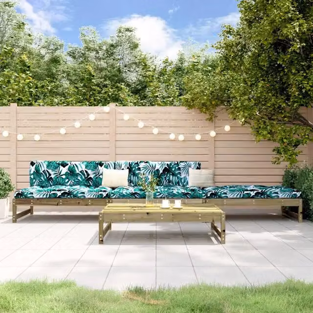 Set Salotto da Giardino 4 pz in Legno Impregnato di Pino 3186598