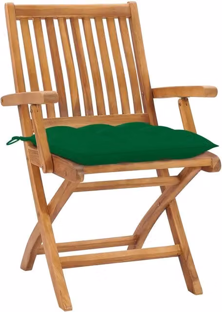 Sedie Pieghevoli con Cuscini 6 pz Massello di Teak 3072770
