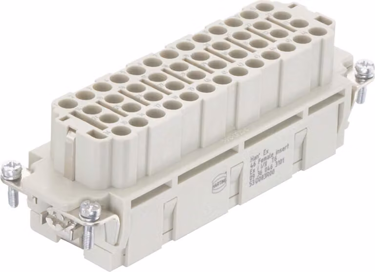 HARTING Han 46Ex inserto femmina (F) connessione a crimpare, 46 poli+PE 90V, 16A - 1 pezzo