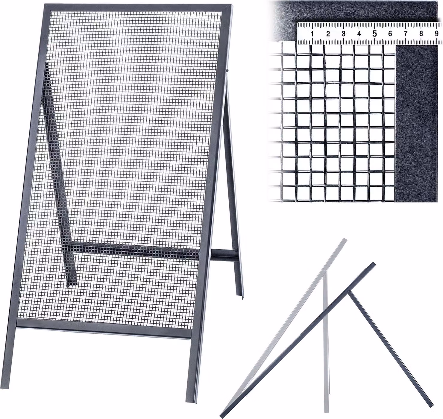 Setaccio da costruzione KADAX per sabbia, terra, muratura, 120x60cm, ghiaia, maglia da 8mm