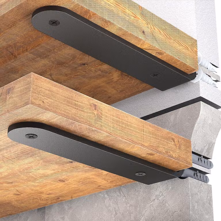 Supporti per mensole metallici, confezione da 4 pezzi, 10 cm, per mensole angolari