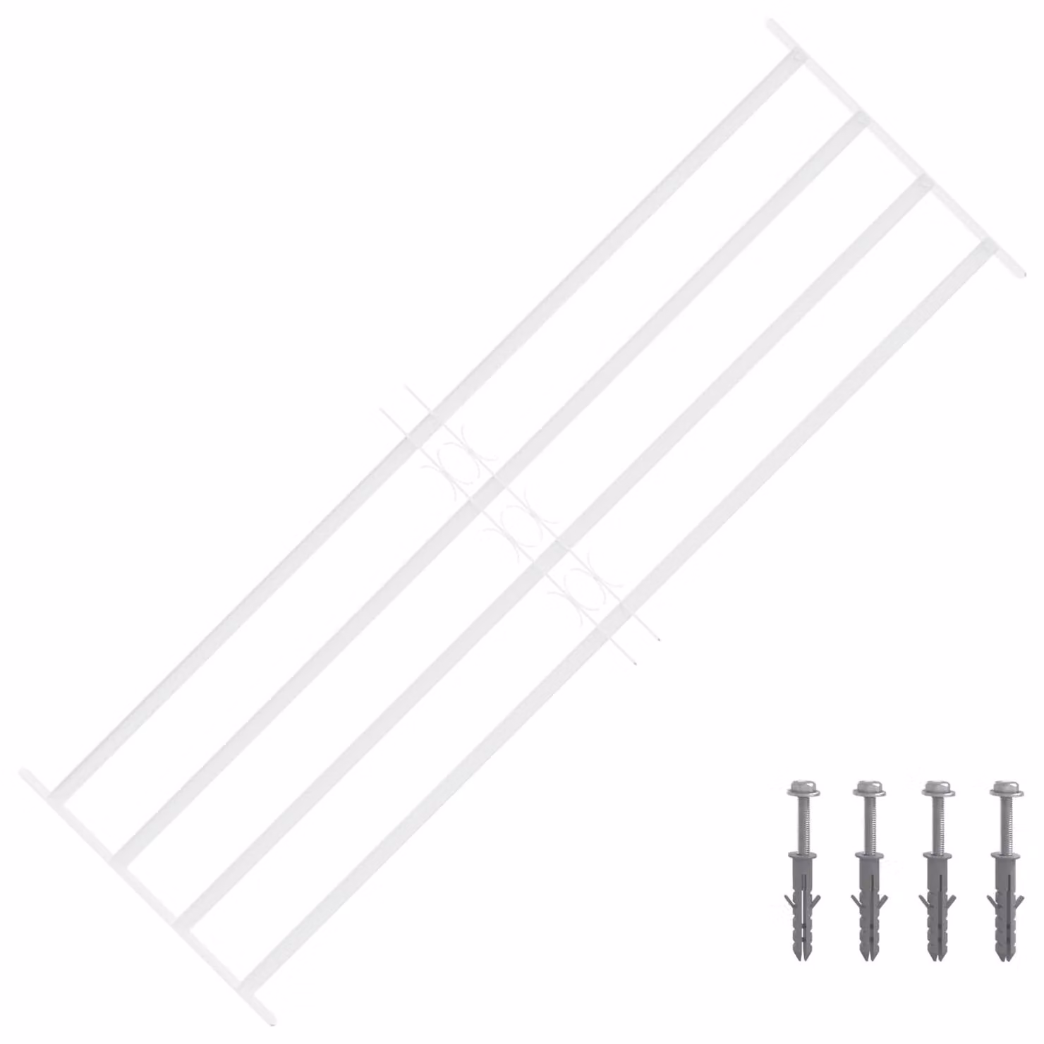 Griglia di sicurezza per finestre con 4 barre trasversali 3 pcs