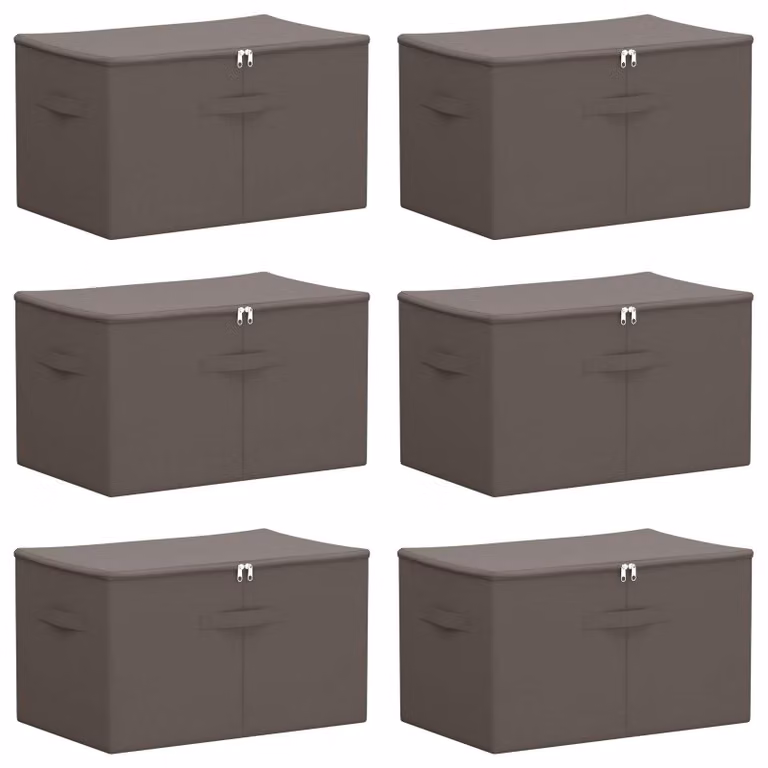 Scatola di Stoccaggio 6 pcs Grigio 60 x 43 x 35 cm