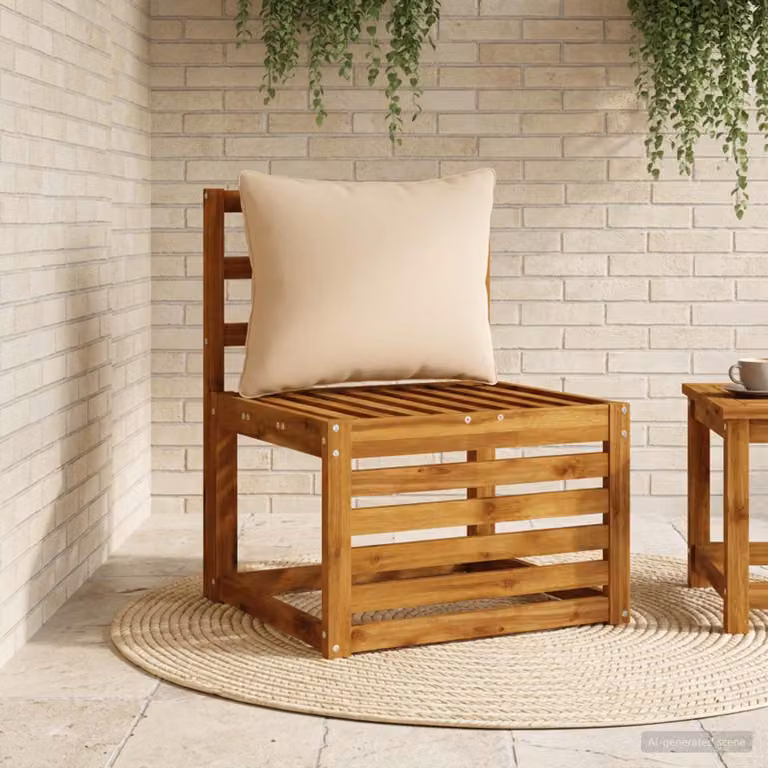 Cuscino per schiena vidaXL PUTTEN in poliestere, colore sabbia/beige