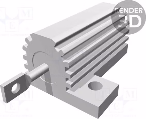 1x Resistenza: Resistenza a filo, avvitabile, con dissipatore di calore, 4,7 kΩ, 25 W, 5-1625971-3