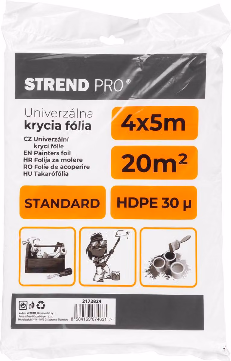 Telo protettivo Strend Pro Standard, per pittura, 4x5 m, 30, coprente