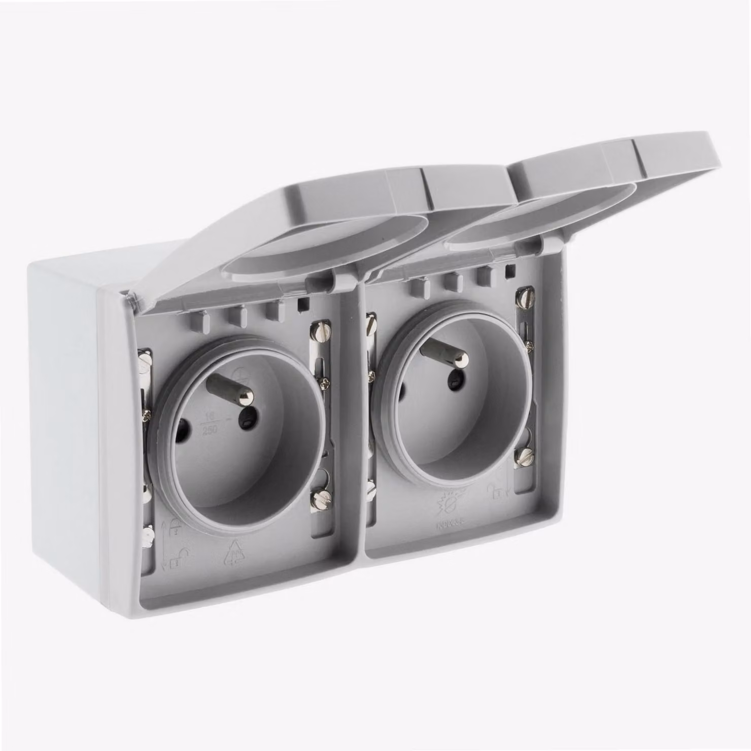 OROK Presa doppia impermeabile - 2P + E 16 A - IP55