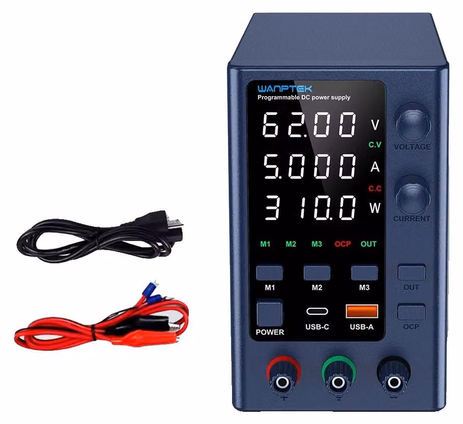 Alimentatore CC, tensione regolabile, indicatore LED, EPS6205
