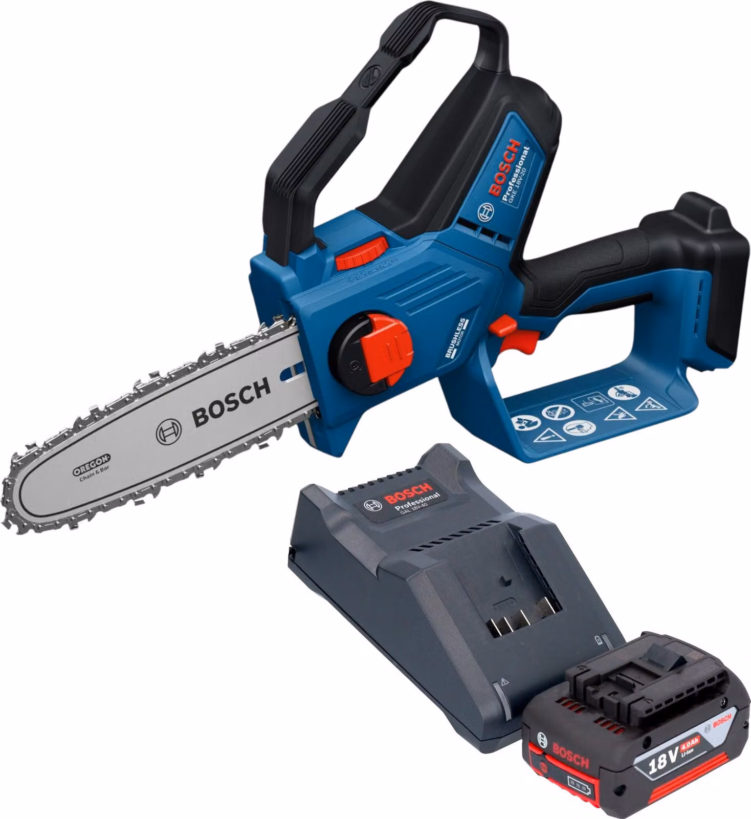 Bosch GKE 18V-20 Professional Sega a batteria 18 V 18 cm + 1x batteria 4,0 Ah + caricabatteria