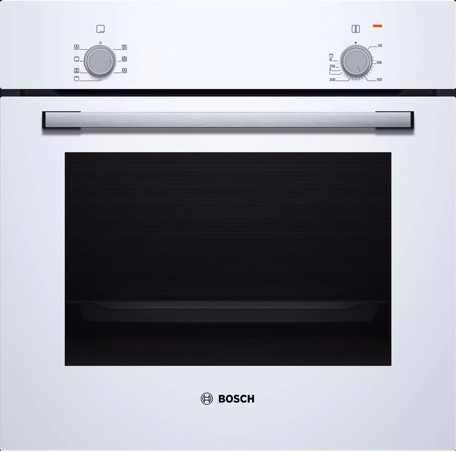 Forno Bosch | HBF010BV1S | 66 L | Elettrico | Manuale | Manopola di controllo | Altezza 59,5 cm | Larghezza 59,4 cm | Bianco