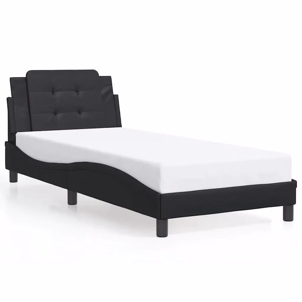 Struttura Letto Zadar Design Mania in Similpelle Nero 90x190 cm – 2
