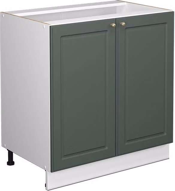 Mobiletto bagno Vicco Fame-Line verde-oro rustico con ripiani e ante soft-close L: 80 cm, H: 82 cm, P: 51,6 cm