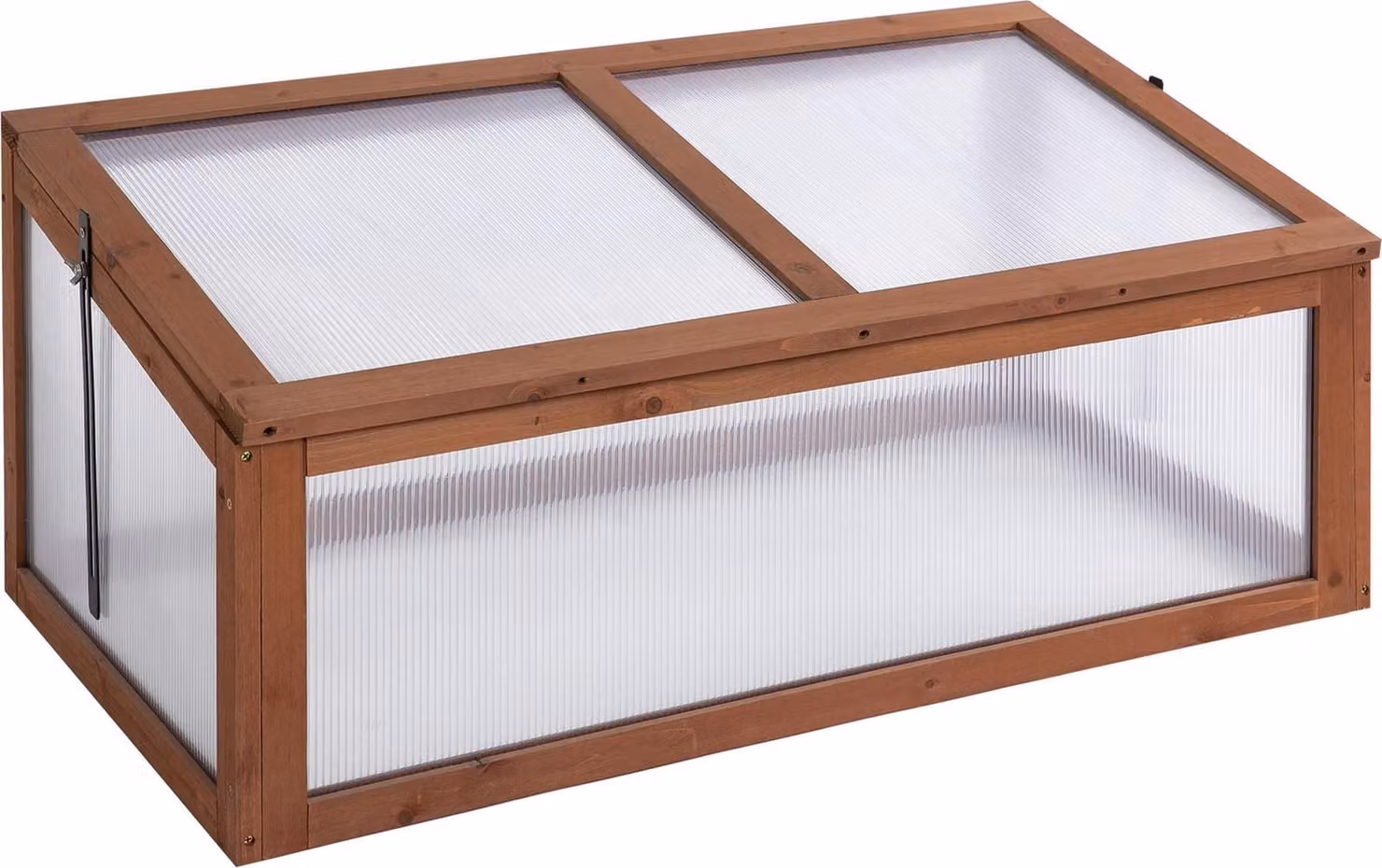 Mini serra con pannelli in policarbonato | Colore: marrone, trasparente | Dimensioni: 65x100x40 cm