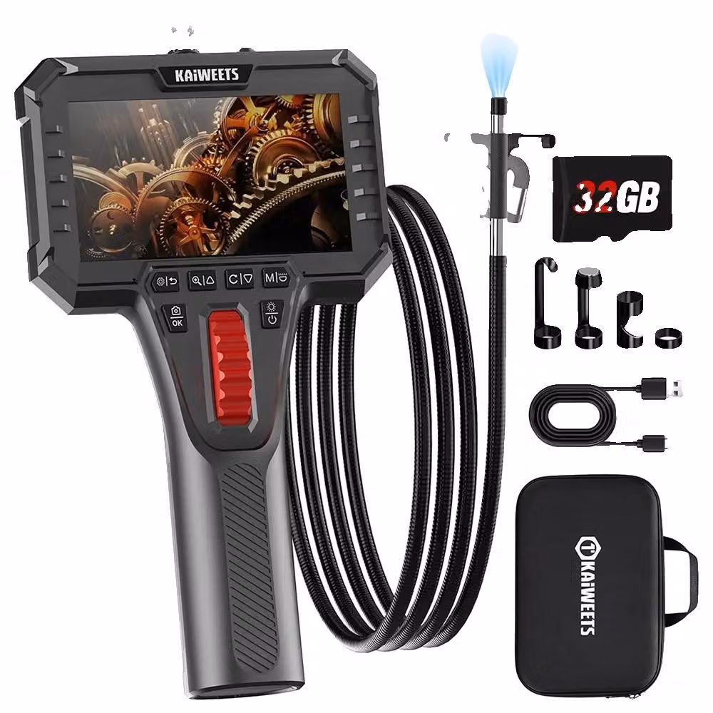 Telecamera boroscopica, sonda da 6,5 mm, articolazione a 210°, KAIWEETS KBA02