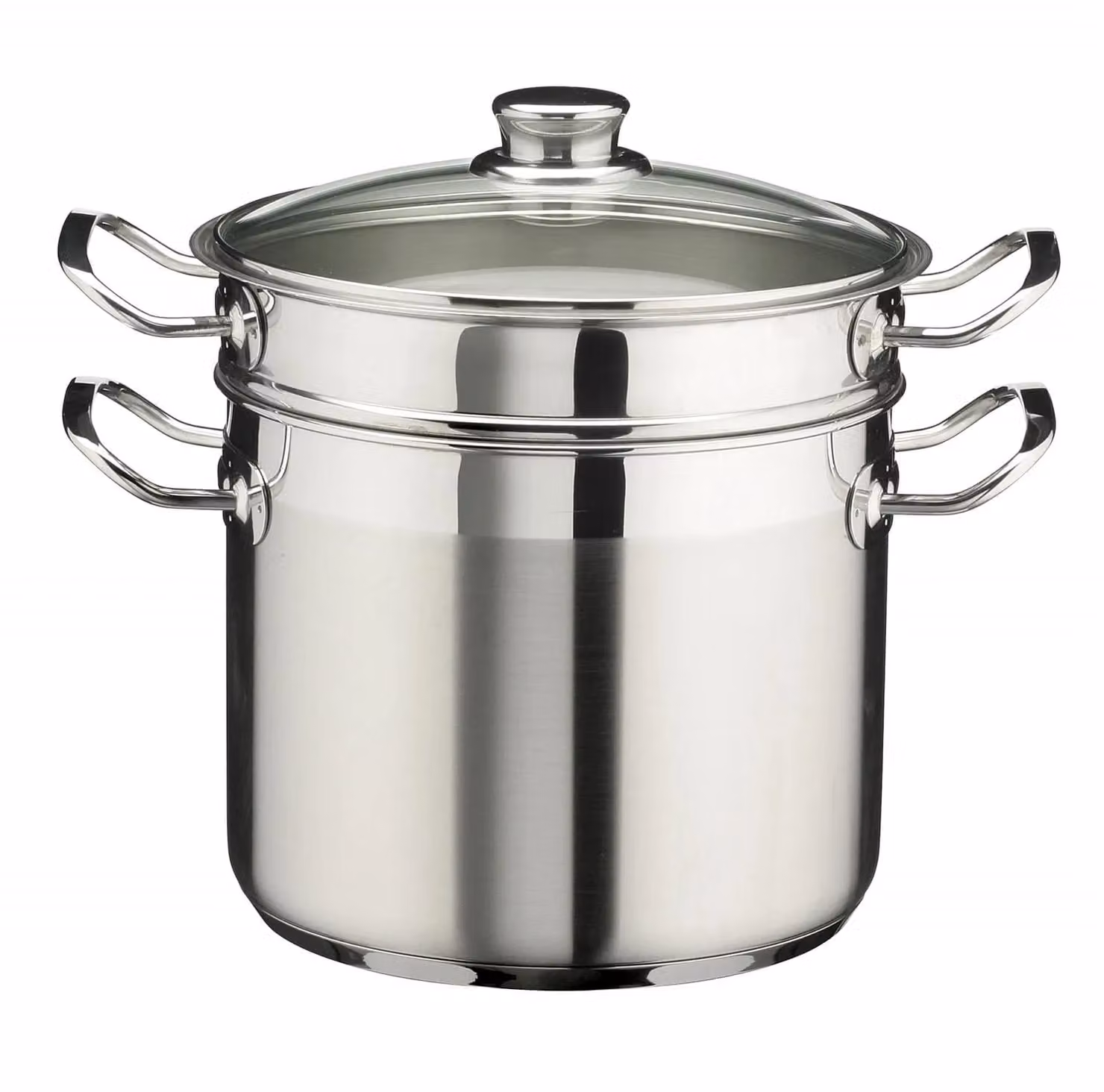 Cuocipasta in acciaio inox per induzione con coperchio e cestello modello Professional, diam. 22cm