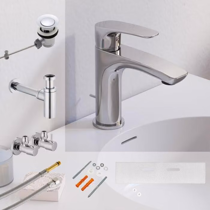 Set di montaggio e accessori XL per lavabo, marca Kronenbach Rivara
