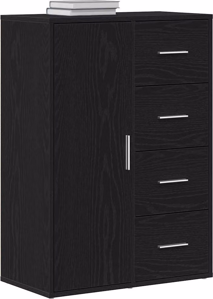 Credenza Rovere Nero 60 x 31 x 84 cm Legno multistrato