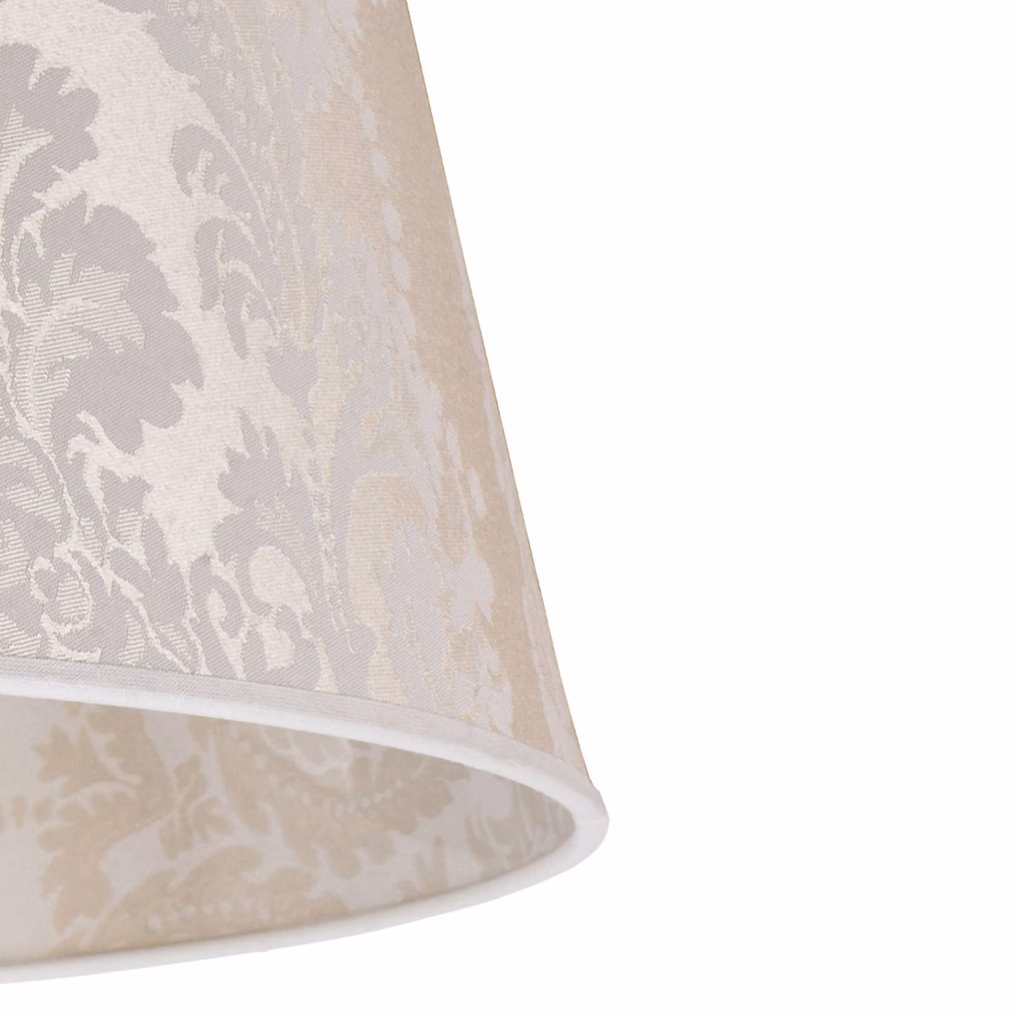 Paralume Cone altezza 25,5 cm, ecru Duolla, Crema / Ambra, Tessuto / Stoffa / Seta