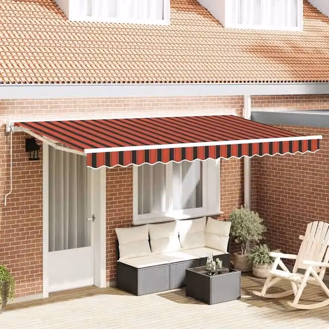 Struttura della tenda Arancione e Nero 350 x 200 cm 3329662
