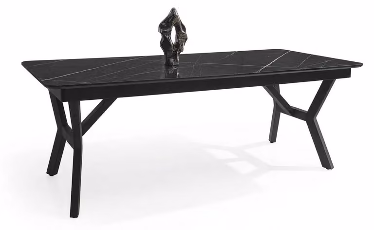 Elegante tavolo da pranzo dal design moderno, realizzato in legno di alta qualità