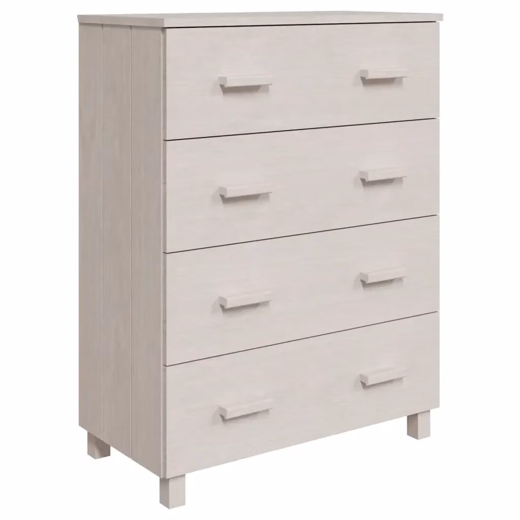 Credenza HAMAR vidaXL in legno massello di pino bianca L: 79 cm, P: 40 cm, H: 103,5 cm – 2
