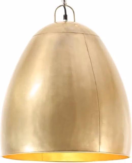 Lampada a sospensione industriale con paralume in ferro atmosfera accogliente 154 x 42 cm in ferro ottone 02_0046679